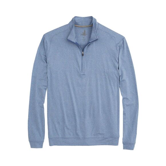 Johnnie-O Flex Pullover Sweater Size Medium Laguna Blue Quarter Zip 4way Stretch - Picture 1 of 9